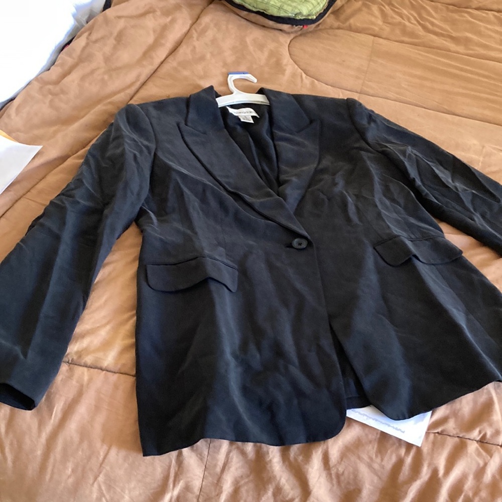 Black silk blazer